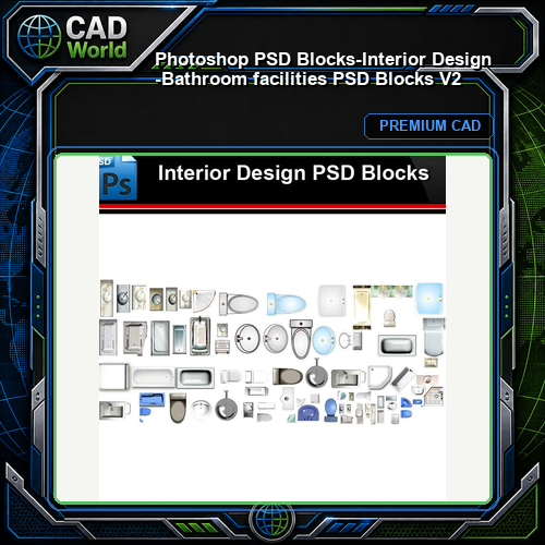 ★Photoshop PSD Blocks-Interior Design -Bathroom facilities PSD Blocks V2