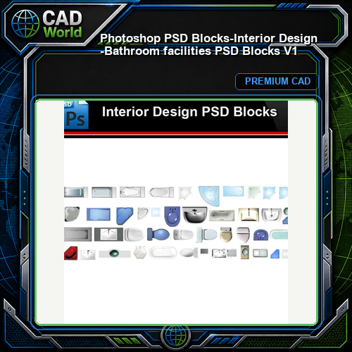 ★Photoshop PSD Blocks-Interior Design -Bathroom facilities PSD Blocks V1