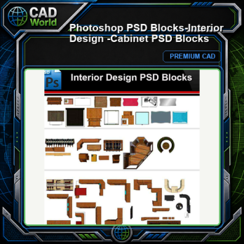 ★Photoshop PSD Blocks-Interior Design -Cabinet PSD Blocks