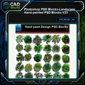 ★Photoshop PSD Blocks-Landscape Hand painted PSD Blocks V23