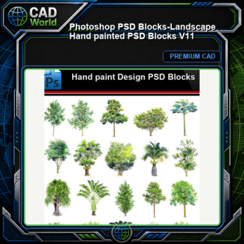 ★Photoshop PSD Blocks-Landscape Hand painted PSD Blocks V11