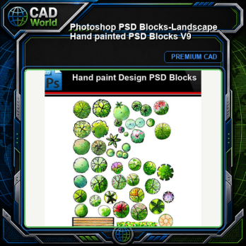 ★Photoshop PSD Blocks-Landscape Hand painted PSD Blocks V9