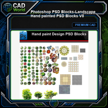 ★Photoshop PSD Blocks-Landscape Hand painted PSD Blocks V8