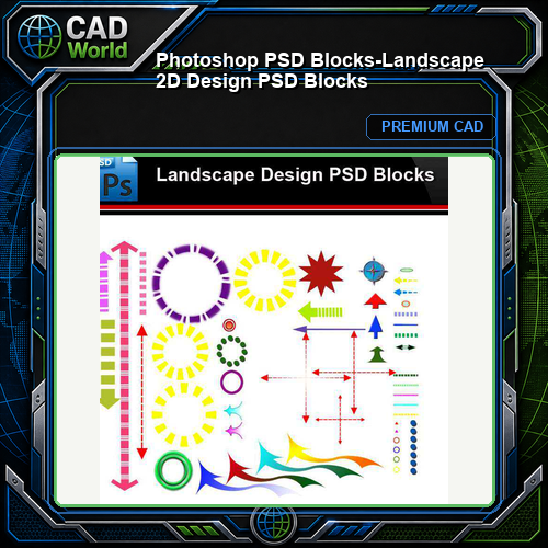 ★Photoshop PSD Blocks-Landscape 2D Design PSD Blocks