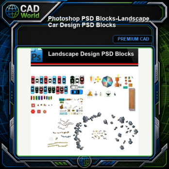 ★Photoshop PSD Blocks-Landscape Car Design PSD Blocks