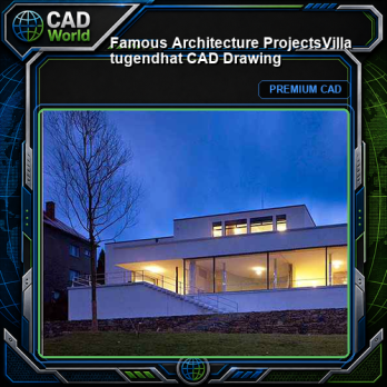 💎【Famous Architecture Projects】Villa tugendhat CAD Drawing
