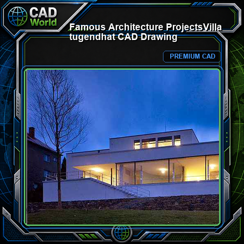💎【Famous Architecture Projects】Villa tugendhat CAD Drawing