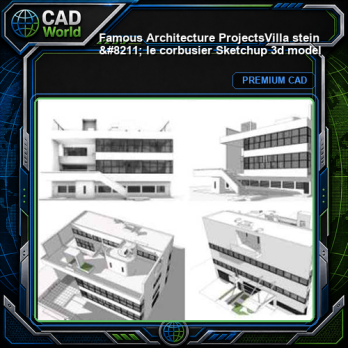💎【Famous Architecture Projects】Villa stein - le corbusier Sketchup 3d model