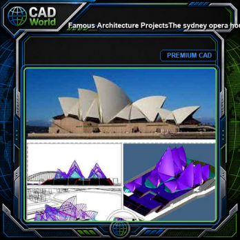 💎【Famous Architecture Projects】The sydney opera house, australia, by jorn utzon, 3D CAD Drawing