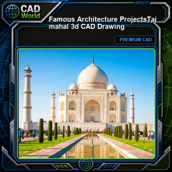 💎【Famous Architecture Projects】Taj mahal 3d CAD Drawing
