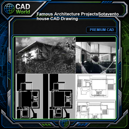 💎【Famous Architecture Projects】Sotavento house CAD Drawing