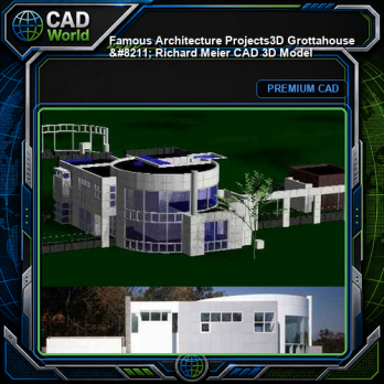 💎【Famous Architecture Projects】3D Grottahouse - Richard Meier CAD 3D Model