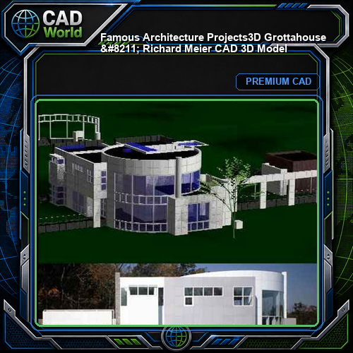 💎【Famous Architecture Projects】3D Grottahouse - Richard Meier CAD 3D Model