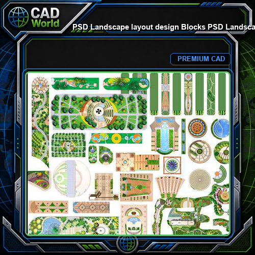 ★【PSD Landscape layout design Blocks 】 PSD Landscape Layout Collections(★Best Collections💎)