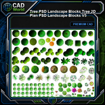 ★【 Tree PSD Landscape Blocks 】Tree 2D Plan PSD Landscape Blocks V5