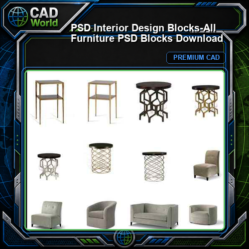 ★【 PSD Interior Design Blocks-All Furniture PSD Blocks Download】