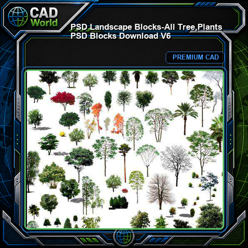 ★【 PSD Landscape Blocks-All Tree,Plants PSD Blocks Download V6】