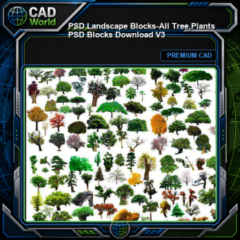 ★【 PSD Landscape Blocks-All Tree,Plants PSD Blocks Download V3】