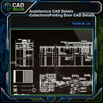【Architecture CAD Details Collections】Folding Door CAD Details