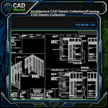 【Architecture CAD Details Collections】Framing CAD Details Collection