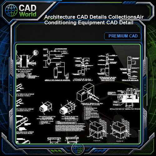 【Architecture CAD Details Collections】Air Conditioning Equipment CAD Detail