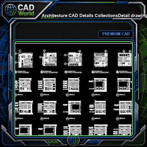 【Architecture CAD Details Collections】Detail drawing of Kitchen Design drawing,CAD Details