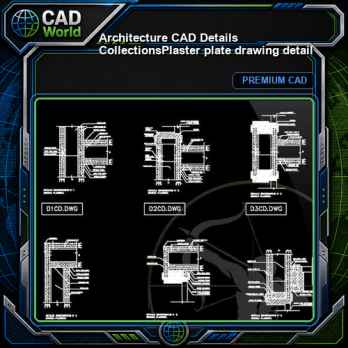 【Architecture CAD Details Collections】Plaster plate drawing detail