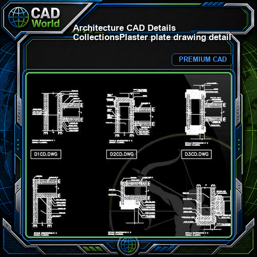 【Architecture CAD Details Collections】Plaster plate drawing detail