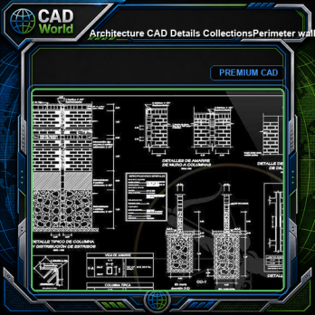 【Architecture CAD Details Collections】Perimeter wall section design drawing