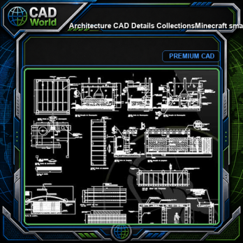 【Architecture CAD Details Collections】Minecraft small detailed house(Good)