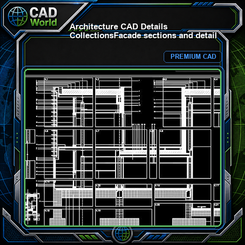 【Architecture CAD Details Collections】Facade sections and detail