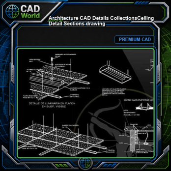 【Architecture CAD Details Collections】Ceiling Detail Sections drawing