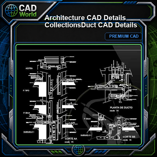 【Architecture CAD Details Collections】Duct CAD Details