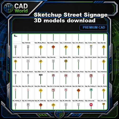 Sketchup Street Signage 3D models download