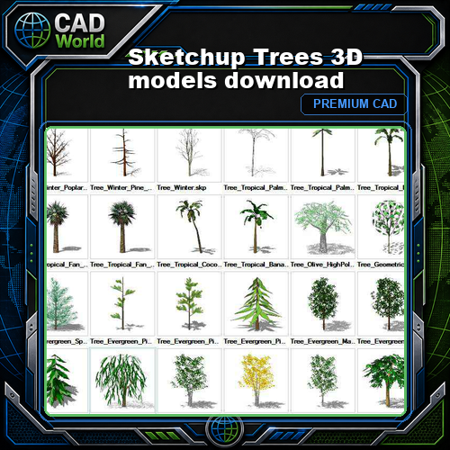 Sketchup Trees 3D models download