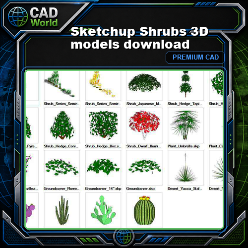Sketchup Shrubs 3D models download