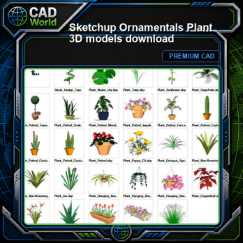Sketchup Ornamentals Plant 3D models download