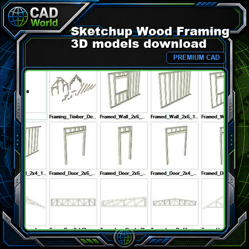 Sketchup Wood Framing 3D models download