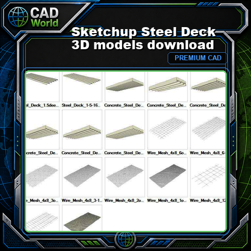 Sketchup Steel Deck 3D models download