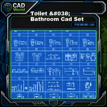 Toilet & Bathroom Cad Set