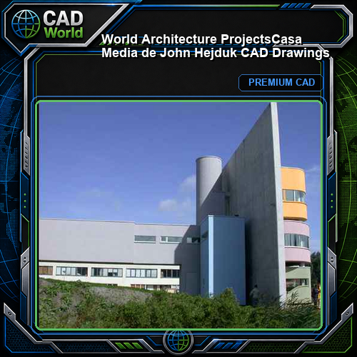 💎【World Architecture Projects】Casa Media de John Hejduk CAD Drawings