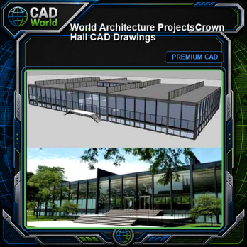 💎【World Architecture Projects】Crown Hall CAD Drawings