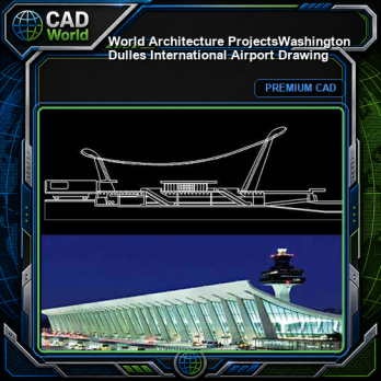 💎【World Architecture Projects】Washington Dulles International Airport Drawing