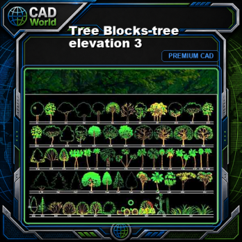 Tree Blocks-tree elevation 3