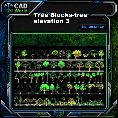 Tree Blocks-tree elevation 3