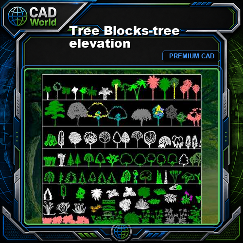 Tree Blocks-tree elevation