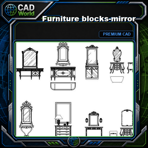 Furniture blocks-mirror