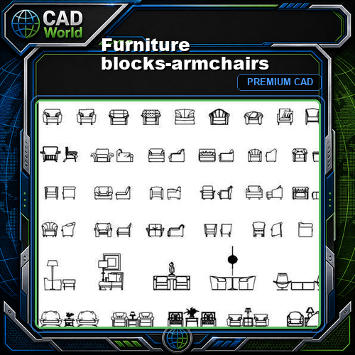 Furniture blocks-armchairs