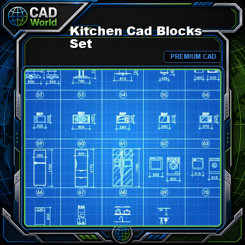 Kitchen Cad Blocks Set