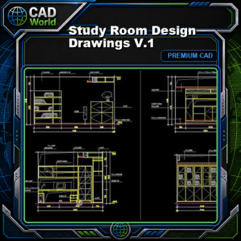 ★【Study Room Design Drawings V.1】★